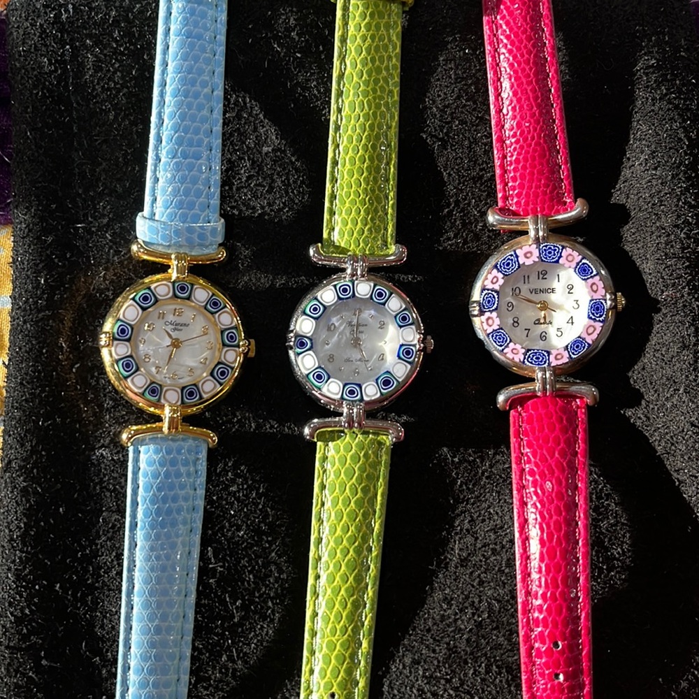 From Venice, Italy, Murano watches $25/each